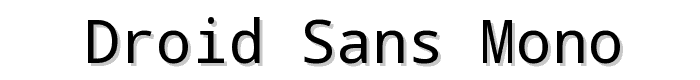 Droid Sans Mono font